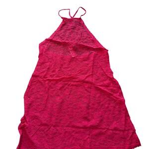 Victoria's Secret Red Lace Halter Slip Dress - Size M